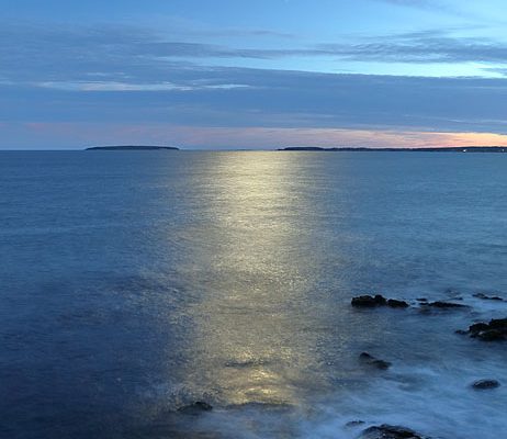 Maine Coast Moonrise